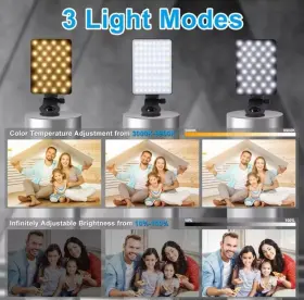 St120 Jb 616985025855 120 Led Phone Light Selfie 3000mah Rechargeable #2