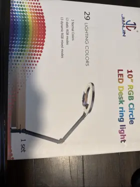 X0042pk3mz Jianjin 10 Inch Rgb Circle Led Desk Ring Light 29 Lighting Colors