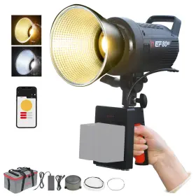 Ef-80bi Jinbei Ef-80 80w Cob Bi-color Led Video Light 2700k-6500k Continuous Lig