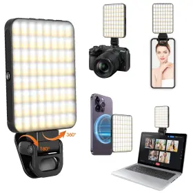 A0001 Jingcool Magnetic Selfie Light Portable Phone Clip 6 Oz Rechargeable Ring For