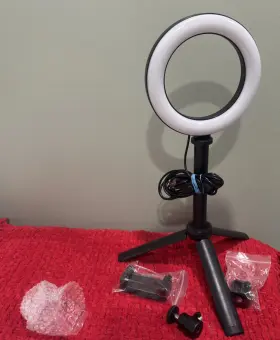 B09wr91s14 Jiozer 6in Selfie Ring Light Dimmable Desktop Led Circle 3 Modes