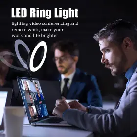 Ji-01 Jiozer Selfie Ring Light For Zoom Meeting Dimmable Desktop Led Circle With Tripo #3