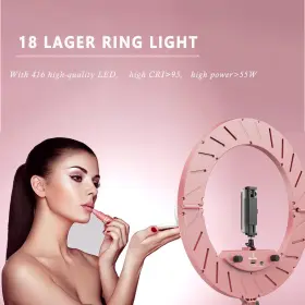 Jj Jianjin 755824760837 Ring Light 18 Inch Kit 55w6700k Dimmable Led Tripod Stand Remote Con #2