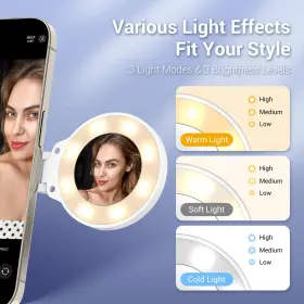 Jjc 974413517612 Magnetic Phone Selfie Ring Light Rechargeable Cell With 3 #3