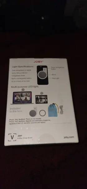 Jb01756-bww Joby Beamo Ring Light Compatible With Iphone Magsafe Led - New #2