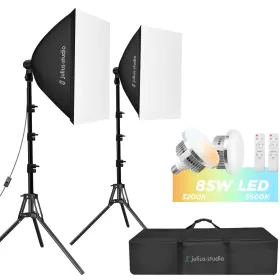 Js Julius Studio 689380232760 2-pack 85w Led Softbox Lighting Kit 20 X 28 Inch W H Sof