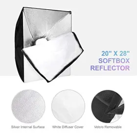 Js Julius Studio 810027404336 2 Set 20 X 28 Inch Softbox Led Lighting Reflector Kit With 30 #2