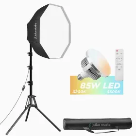 Jsag484 Js Julius Studio 1 Set 27-inch Led Softbox Octagonal Lighting Kit 85w Bul