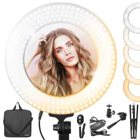 Julius Studio 689380233217 Dimmable Dual Colored Led Round Ring Light 2700k-6500k Continu