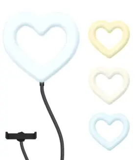 Dcrlhc6cb Just Mobile Direct Dixie Charli Color Led Selfie Ring Light Heart Shape Table Desk Clip Phone Holde #3