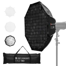 Jpkf18.0016 K&f Concept Octagonal Softbox 90cm/35.4in Quick Release With Bowens Mount Carry