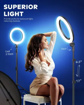 Kaiess 414744445959 10.2 Inch Selfie Ring Light With 65 Adjustable Tripod Stand And Phone Holder For L #3