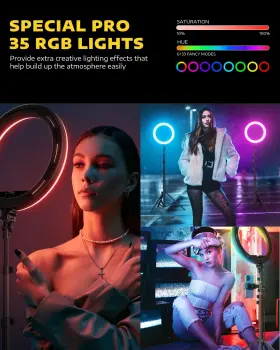 Kaiess 768443343169 10.2 Inch Selfie Ring Light With 65 Adjustable Tripod Stand And Phone Holder For L #3
