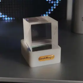 Kangeroo Express 313056088077 Geekmagic Giftv Crystal Cube Photo Display Holographic Desktop Smart Weather Sta