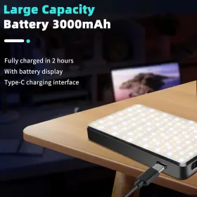 St-120 Keepulse 445029049051 120 Led Selfie Light Phone 3000mah Rechargeable Clip Video Adjust #3
