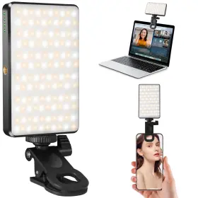 Keepulse 763344635627 120 Led Selfie Light 3000mah Rechargeable Clip Video Adjusted
