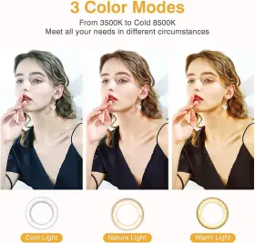 Kimwood 537360278764 Clip On Ring Light Rechargeable 60 Led Selfie For Phone Laptop #3