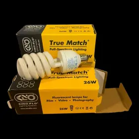 26s-k55-230 Kino Flo 3 True Match Full Spectrum Lighting 26 Watt Bulbs E27 #2
