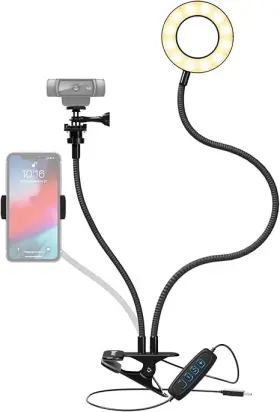 Knox 840247715028 Gear Clip On Selfie Ring Light With Flexible Arm