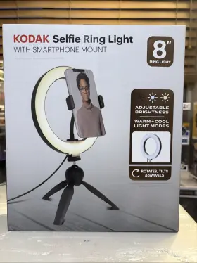 Odrs1001bk Kodak Selfie Ring Light With Smartphone Mount Brand New 8 Inch