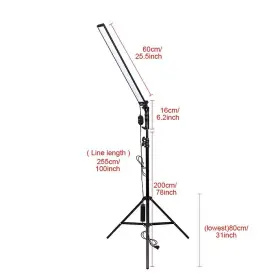 Konseen 642940301214 Portable Dimmable Led Filming Video Lights Kit With Tripod Stand 36wx2 For Ph #2