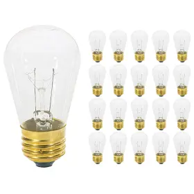 K22522-20 Kor 11s14/c 11-watt S14 Replacement Incandescent Clear Glass Light Bulbs 2700k
