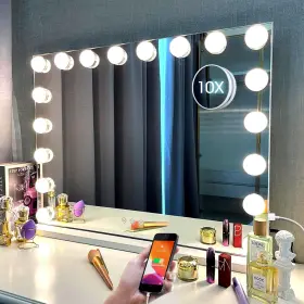 Mirror-18 Kottova Vanity Mirror With Lights 27.5 X21.6ftft Large Makeup 3 Color M