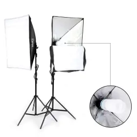 Kshioe 616469498939 Photo Photography 2 Softbox Studio Lighting Kit Backdrop Light Stand Set With Bag #3