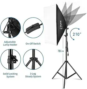 2x3m Kshioe 810158420588 Photography Lighting Kit 6.5x10feet/2x3m Backdrops Stand Support System 5 I #3
