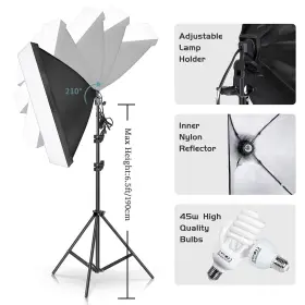 Bk-69 Kshioe Photography Lighting Kit Light Box With Backdrap Stand Photo Ba #2