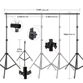 Bk-69 Kshioe Photography Lighting Kit Light Box With Backdrap Stand Photo Ba #3