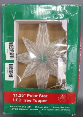 Kurt Adler 086131748936 11.25 Inches Ul Polar Star Treetop With Led Color Changing Light