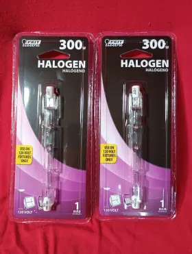 Lamp 017801002577 Lot Of 2 Feit Electric 300 Watt Double Ended - 120 V T3