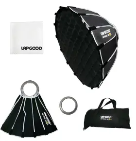 Lg-qr60ii Lapgood Softbox Qr60ii Foldable Bowens Mount With Honeycomb Grid Deep Parabo