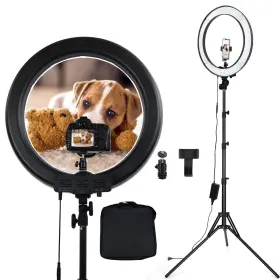 Kdd001 Ldgho 18-inch Led Ring Light Kit With Stand 3200-5500k Adjustable Usb-c Phone Ho