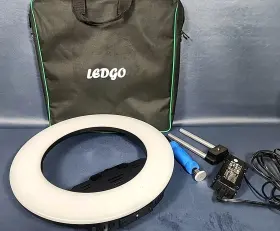 Lg-r320c Ledgo R320c Bi-color Flood Shoot-through Led Ring Light 18.3 Inch #lg-r320c