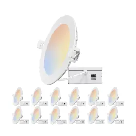 Ldw-sldl-6rd12w-5cct Ledimwo 6 Inch 12w 2700k/3000k/3500k/4000k/5000k Color Selectable Led Recessed Lighti