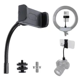 Ms-18b Leenconghui Universal Phone Holder For Ring Light 1/4 Inch -20 And Hot Shoe Adapter Flexible