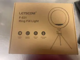 F-531 Letscom 10.2 Inch Selfie Ring Fill Light Tabletop