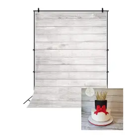 Q3-15x22ncj01687 Lfeey 5x7ft White Wood Backdrops For Photography Floor Wooden Fence Pane