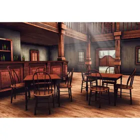 Q3-3x25nbk08830 Lfeey Old Saloon Bar Western Backdrop For Photography 10x8ft West C... Fast Ship