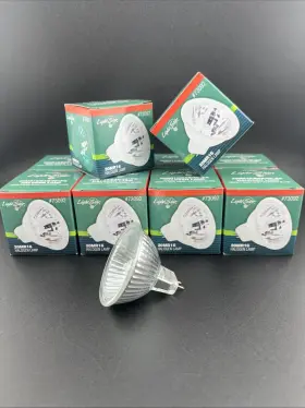 20mr16 Light Star 73092 10 Mr-16 Halogen Reflector Bulb 20mr16/bab/36/fg 12 Volt Front Glass Usa Made