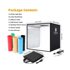 A-pc00016 Lightdow Photo Studio Light Box Kit 12 Inch X12 Shooting Tent With 120pcs Le #2