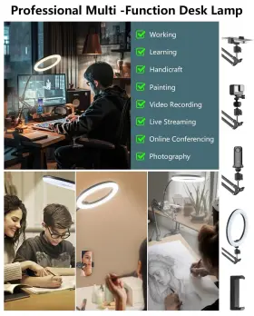 Lilanzo 797241338992 Zoom Lighting For Computer Video Conference 10 Inch Ring Light With Stand Fo #3
