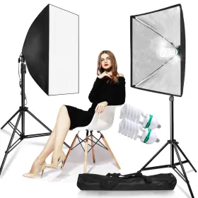 X000h97za3 Limo Studio Agg814 Photography Lighting Kit 700w Umbrellas Stands Nib