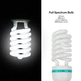 Vagg874 Limostudio 45w Pure White Neutral Daylight Cfl Light Bulb 5500k 4 Pack #2