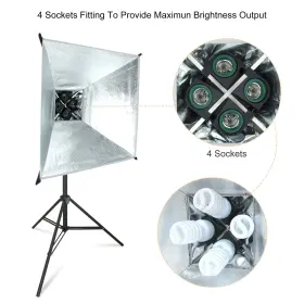 Linco 755746523886 Lincostore 2000 Watt Photo Studio Lighting Kit With 3 Color Muslin Back #3