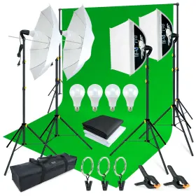 5x10f Linco Am174 Lincostore Photo Video Studio Light Kit - Including 3 Color
