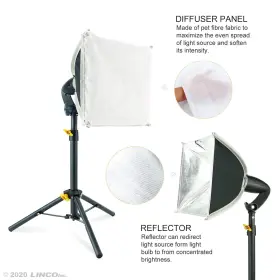 Am268 Linco Lincostore Studio Lighting Video Portrait Table Top Desk Light For Phot #3