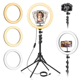 Lipety 569577174486 13 Inch Ring Light With Floor Stand Ringlight Kit Totally 70.6 Tall Led Ci